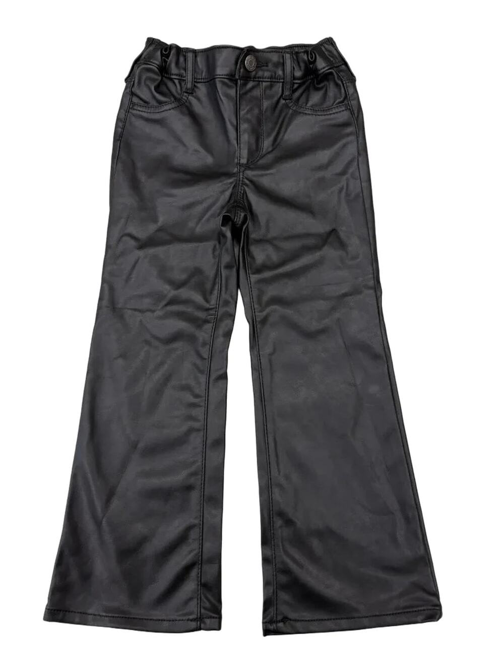 Gap 70s Flare Faux Leather Pants Black